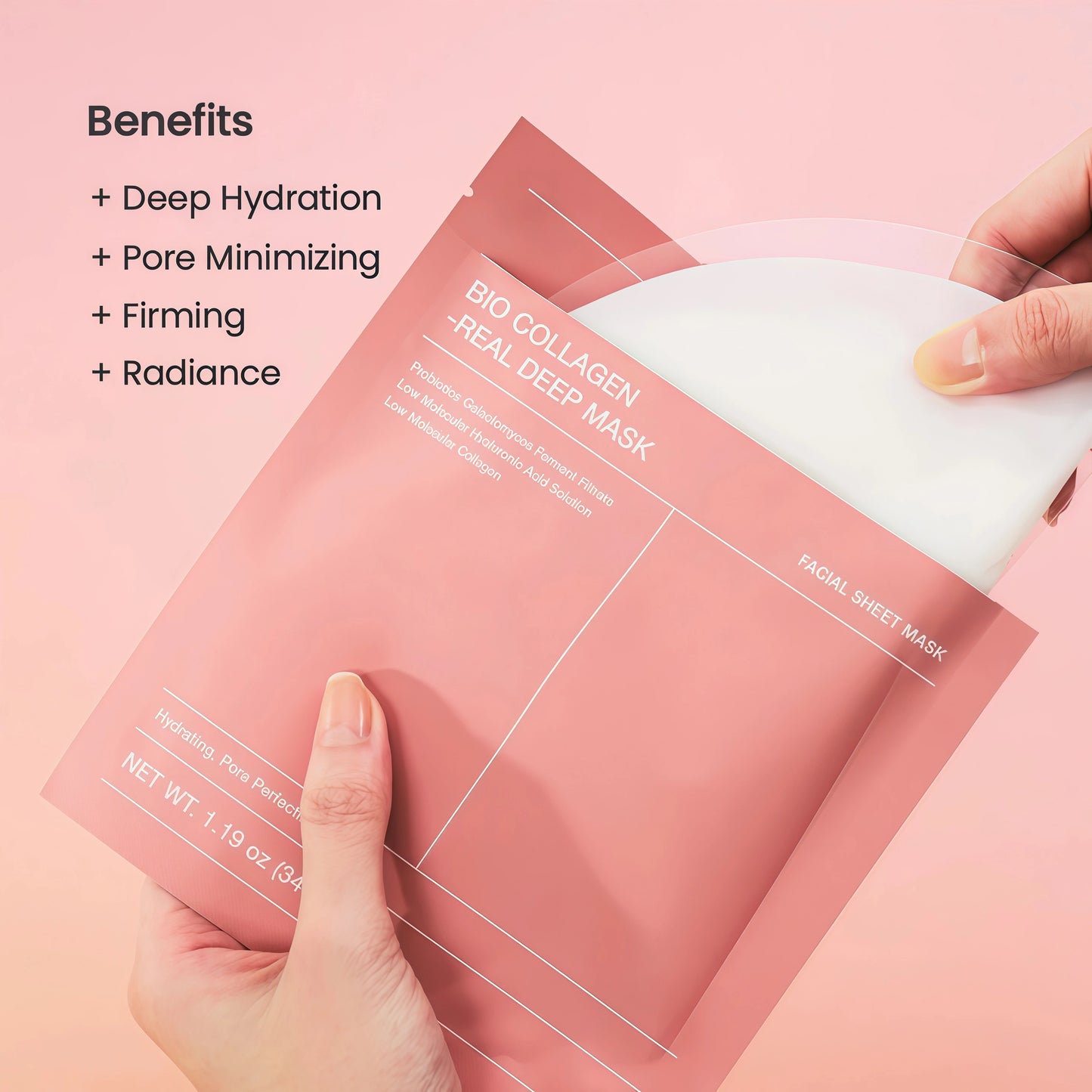 BIODANCE Bio-Collagen Real Deep Mask, Hydrating Overnight Hydrogel Face Mask, Pore Minimizing, Elasticity, Plumping, Travel Essentials & Self Care Gifts for Women, Korean Skin Care 1.19oz(34g) x 4ea